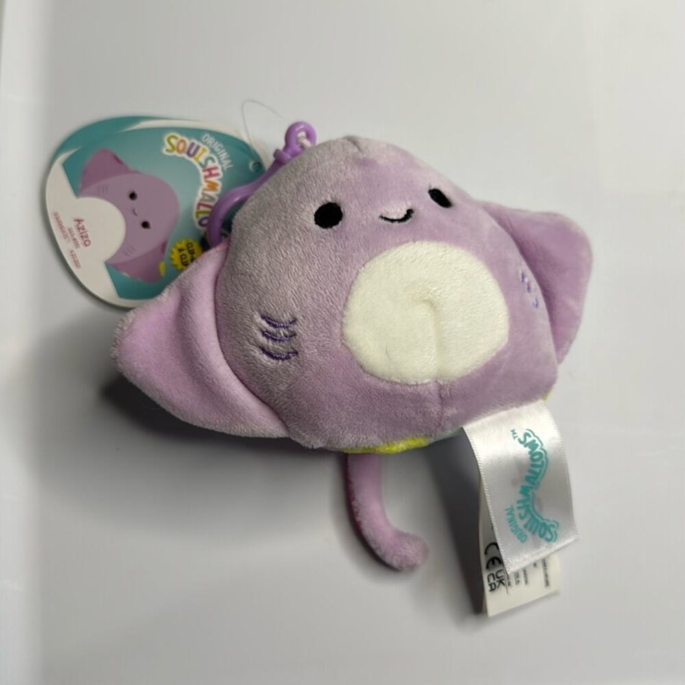 NWT Aziza the Stingray Squishmallows 3.5” Clip Claires
